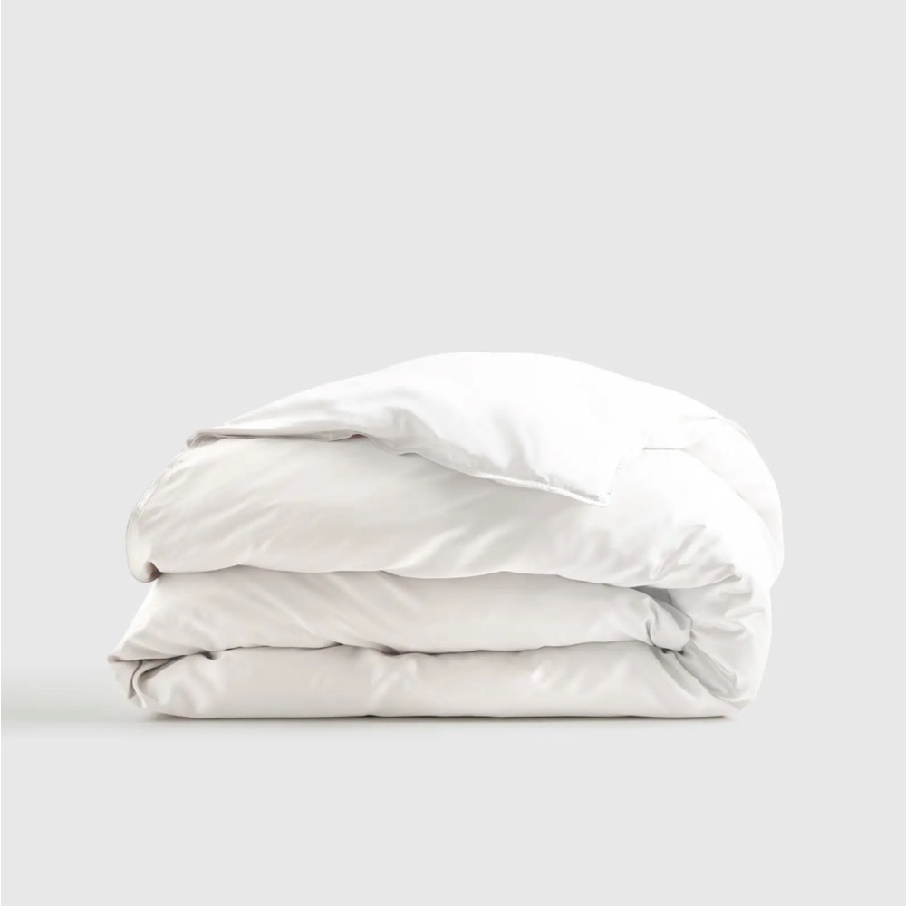 Quince White Cotton Duvet Cover